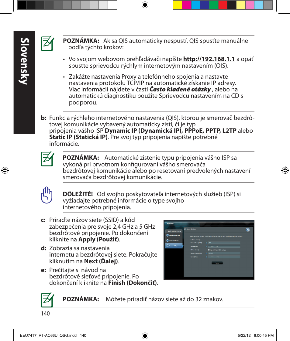 Slo vensk y | Asus RT-AC66U User Manual | Page 140 / 194