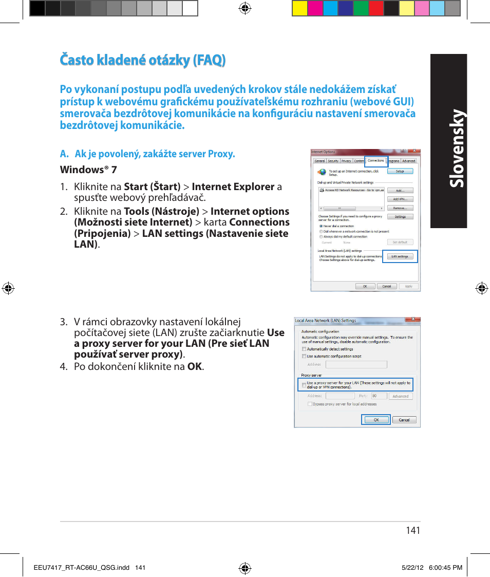 Slo vensk y, Často kladené otázky (faq) | Asus RT-AC66U User Manual | Page 141 / 194