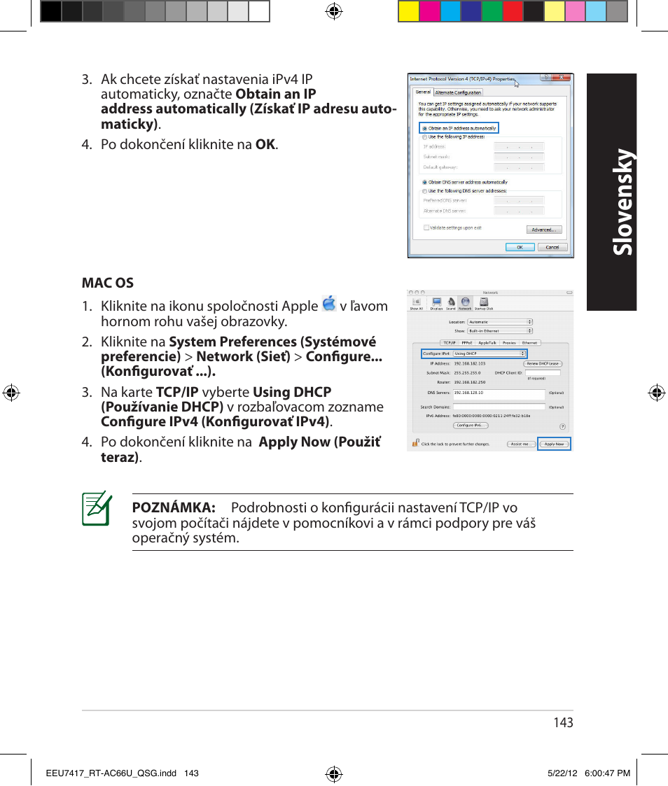 Slo vensk y | Asus RT-AC66U User Manual | Page 143 / 194