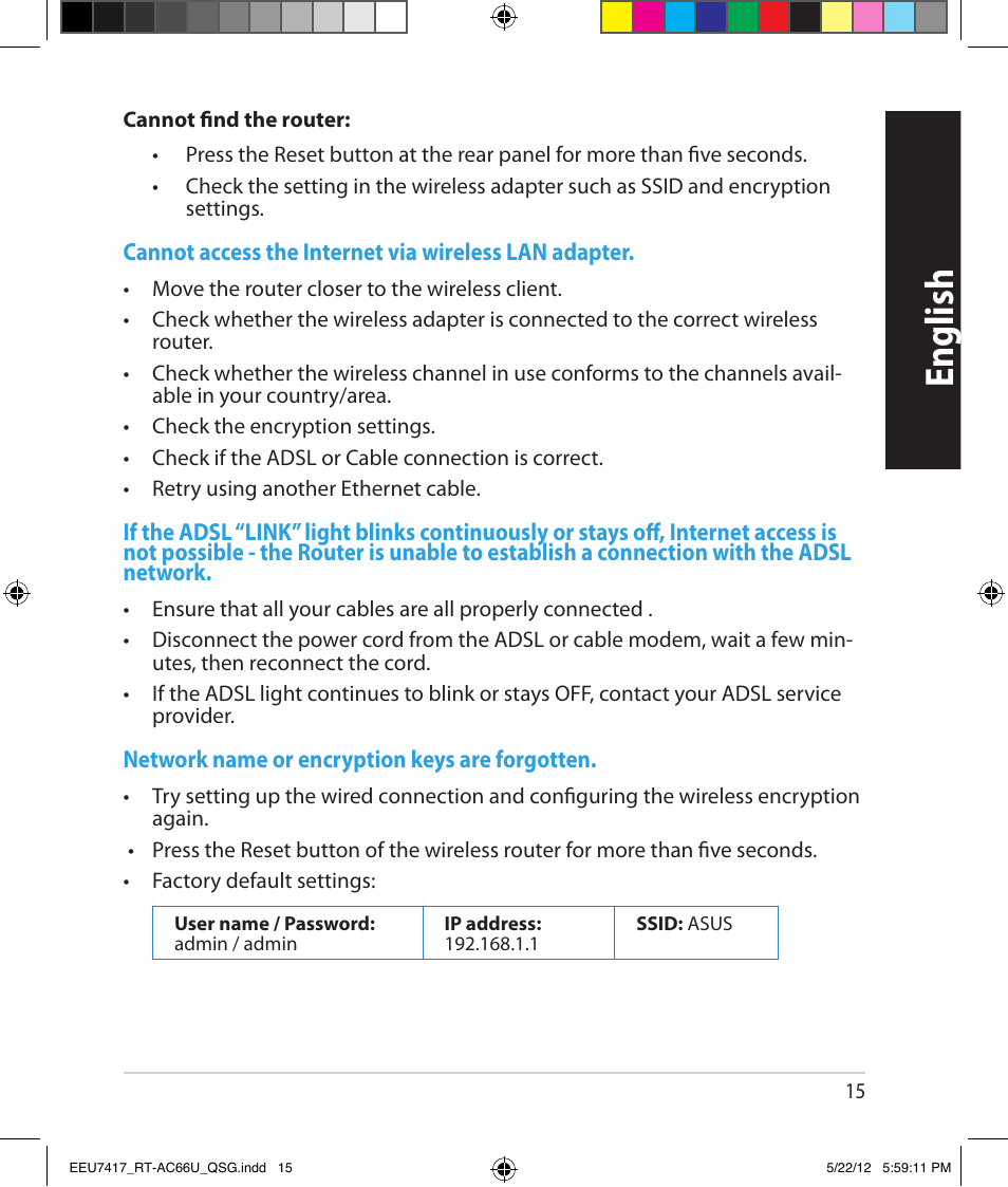 English | Asus RT-AC66U User Manual | Page 15 / 194