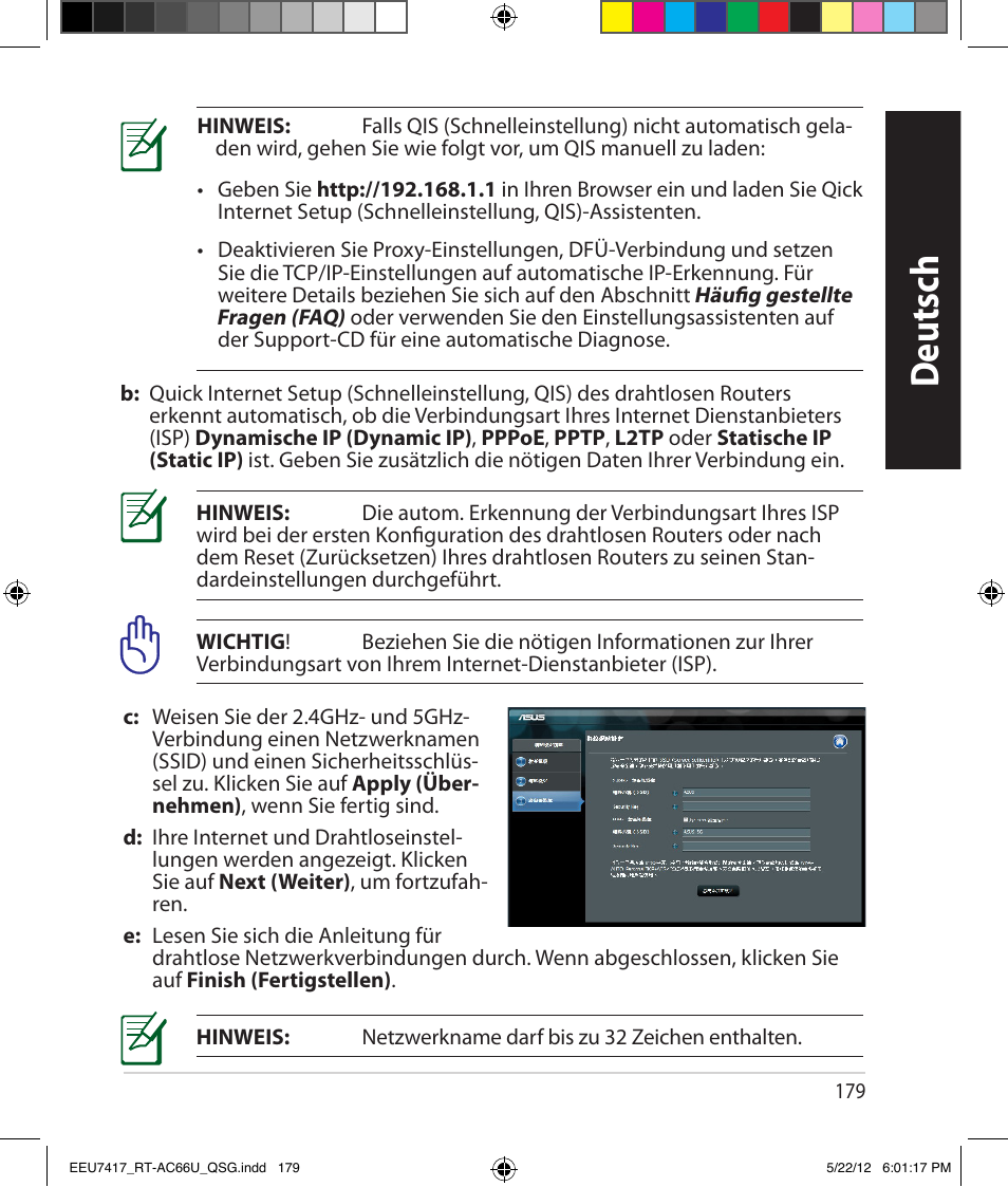 Deutsch | Asus RT-AC66U User Manual | Page 179 / 194