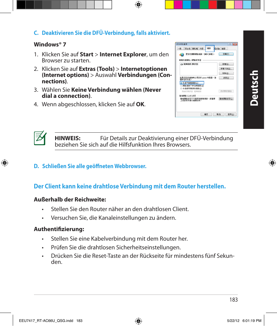 Deutsch | Asus RT-AC66U User Manual | Page 183 / 194