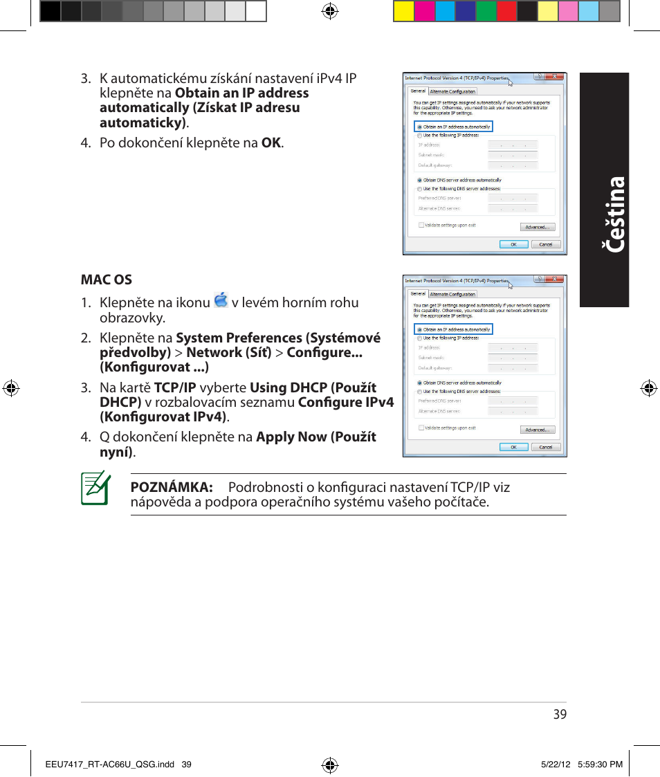 Čeština | Asus RT-AC66U User Manual | Page 39 / 194