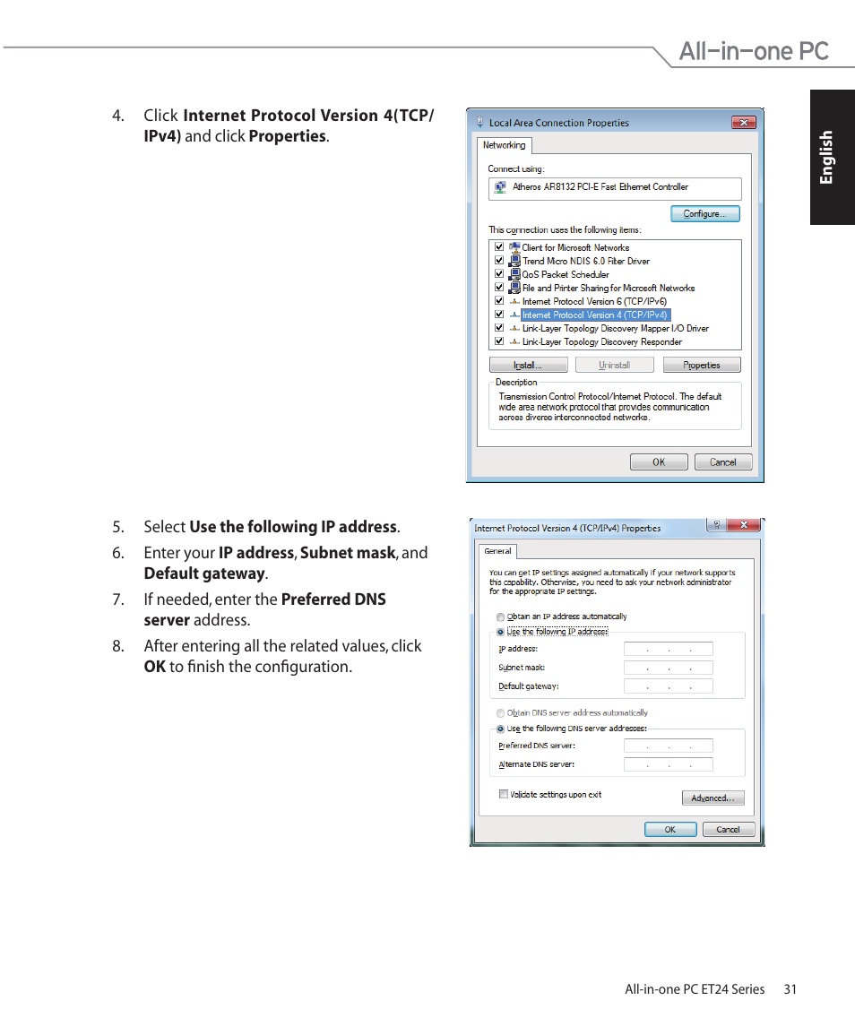 Asus ET2400XVT User Manual | Page 31 / 46