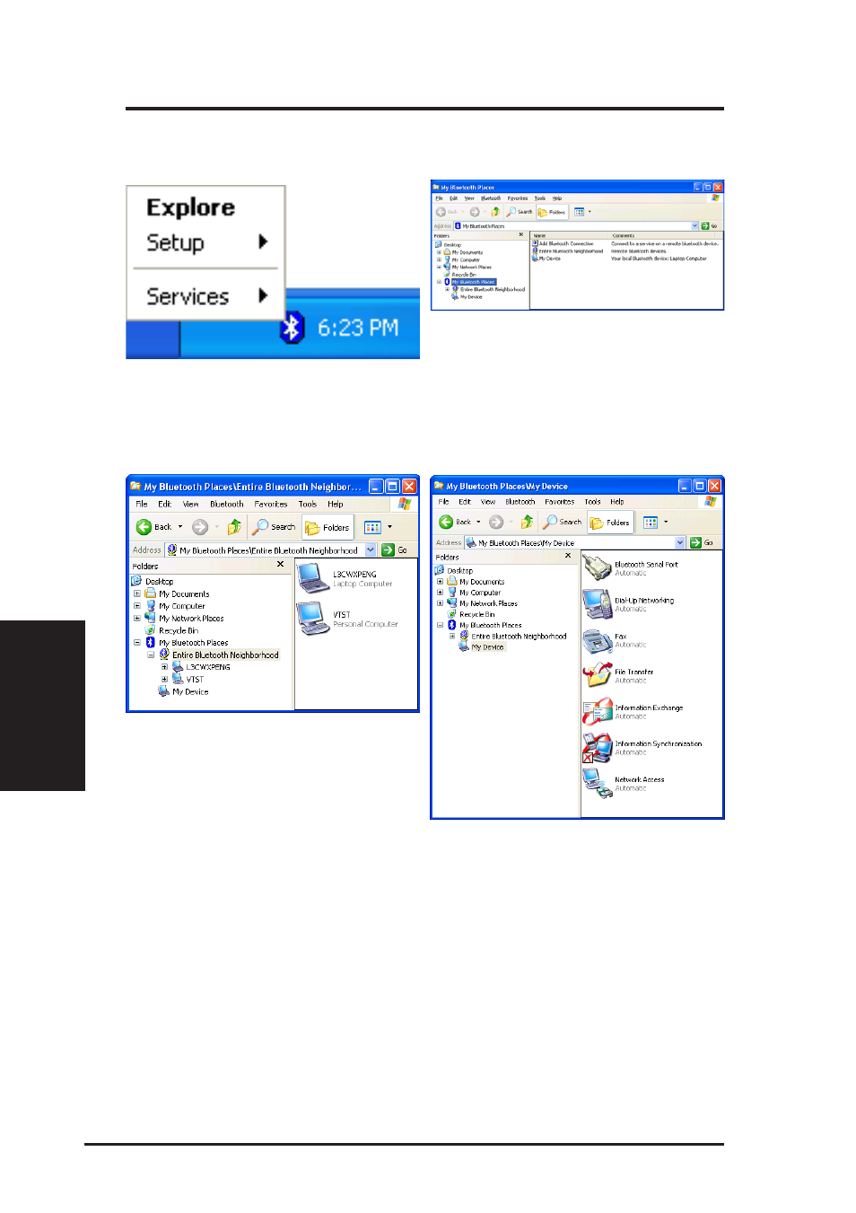 Chapter 4 - bluetooth reference, 2 explore | Asus B and W PCI CARD User Manual | Page 69 / 111