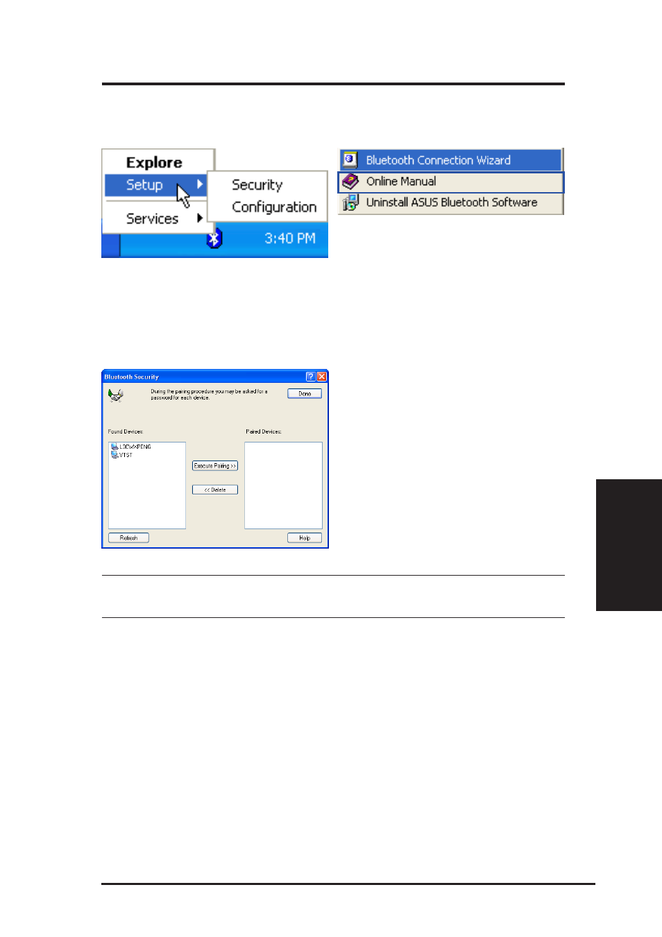 Chapter 4 - bluetooth reference | Asus B and W PCI CARD User Manual | Page 70 / 111