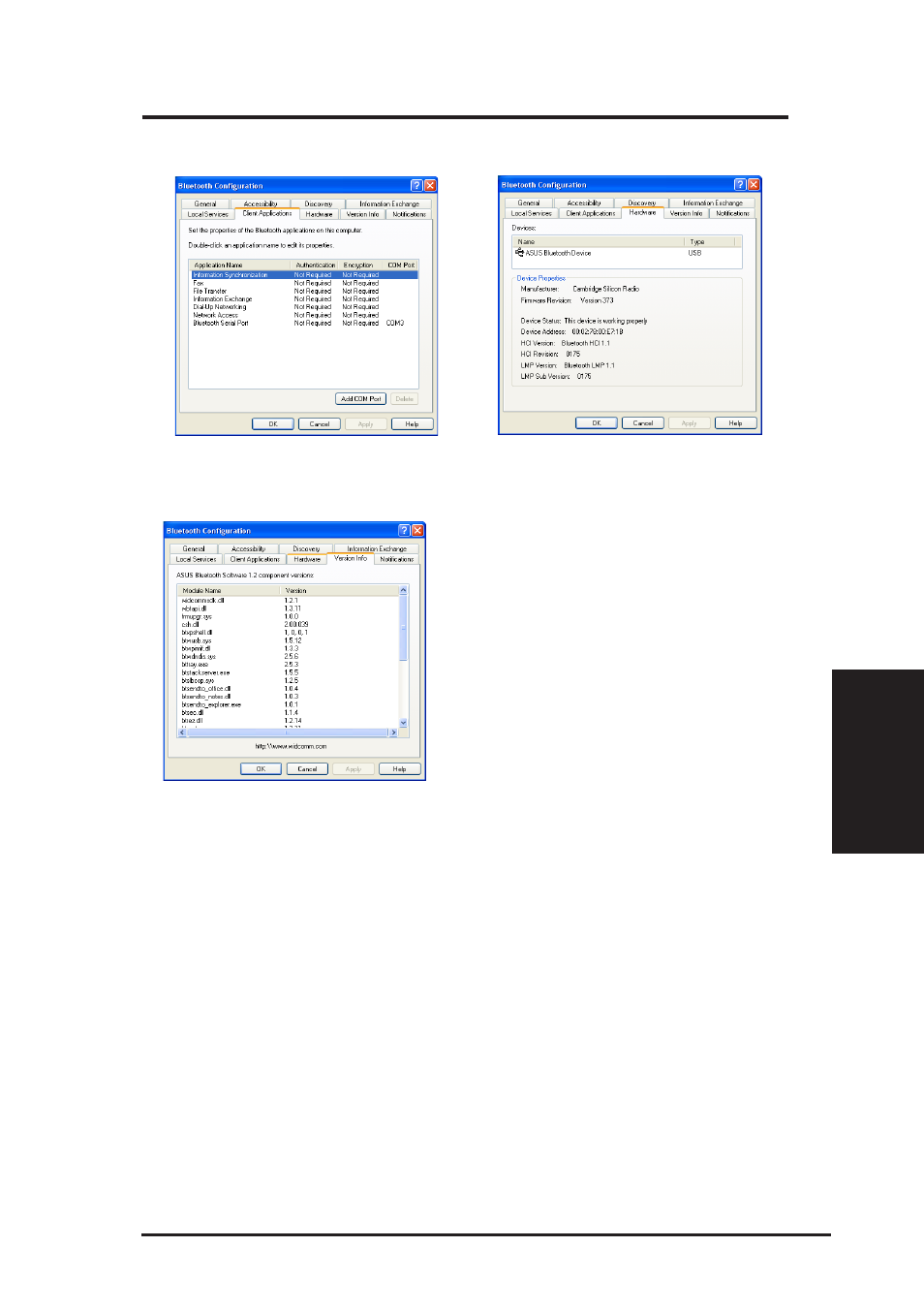 Chapter 4 - bluetooth reference | Asus B and W PCI CARD User Manual | Page 72 / 111