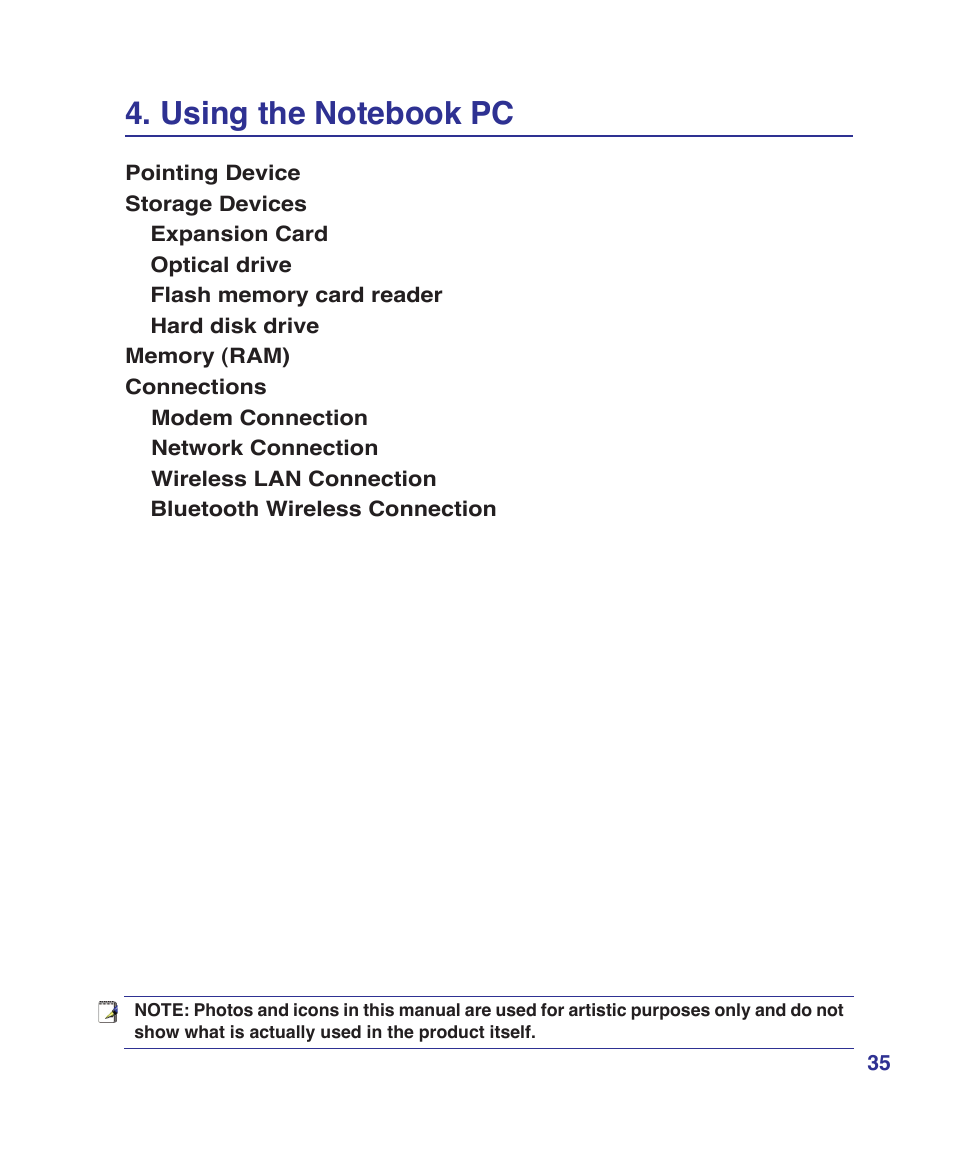 Using the notebook pc | Asus X51R User Manual | Page 35 / 83