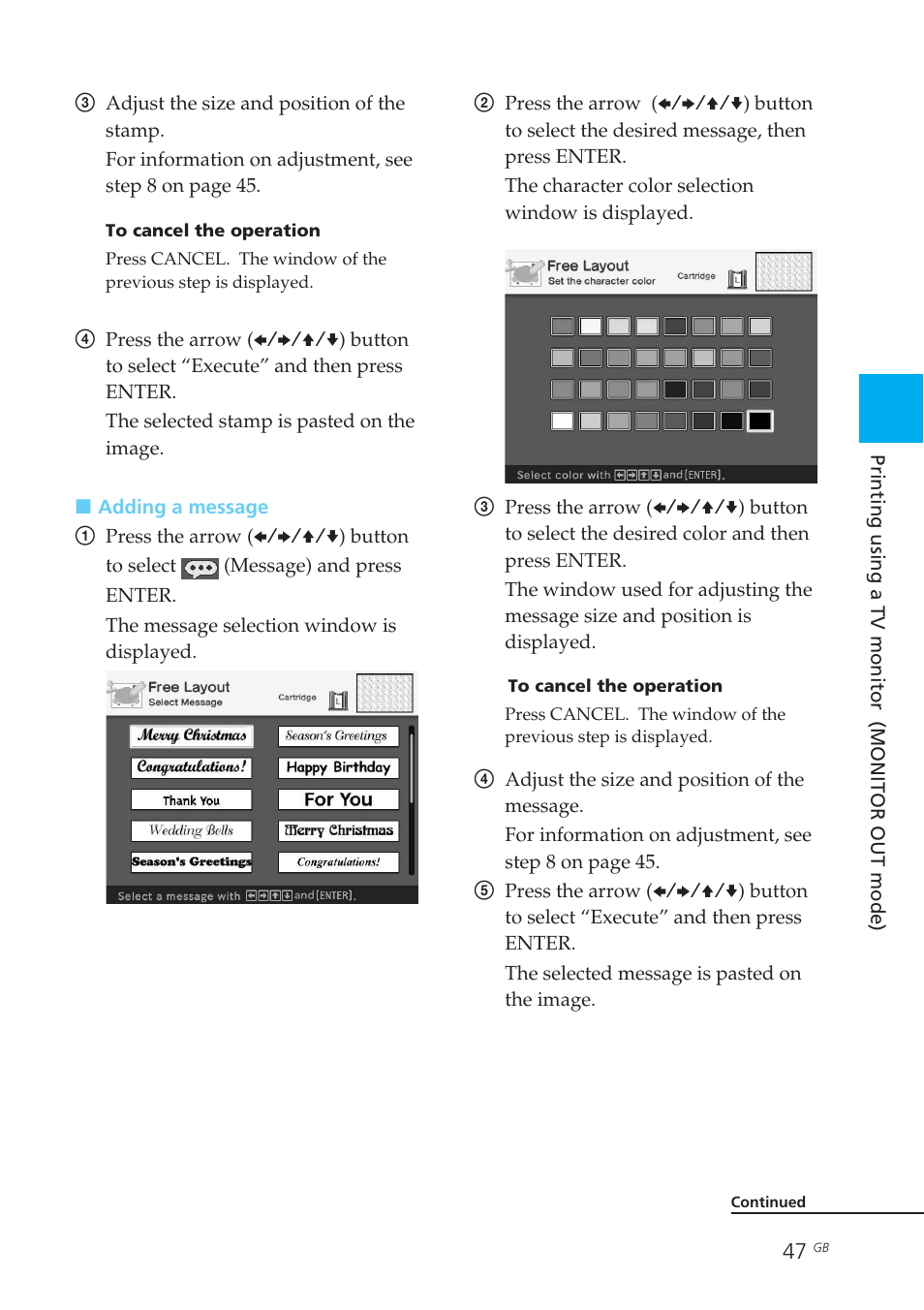 Sony DPP-EX50 User Manual | Page 47 / 144