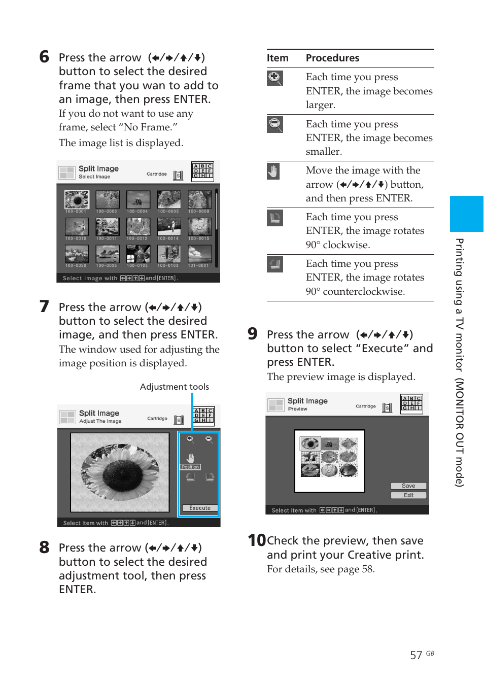 Sony DPP-EX50 User Manual | Page 57 / 144