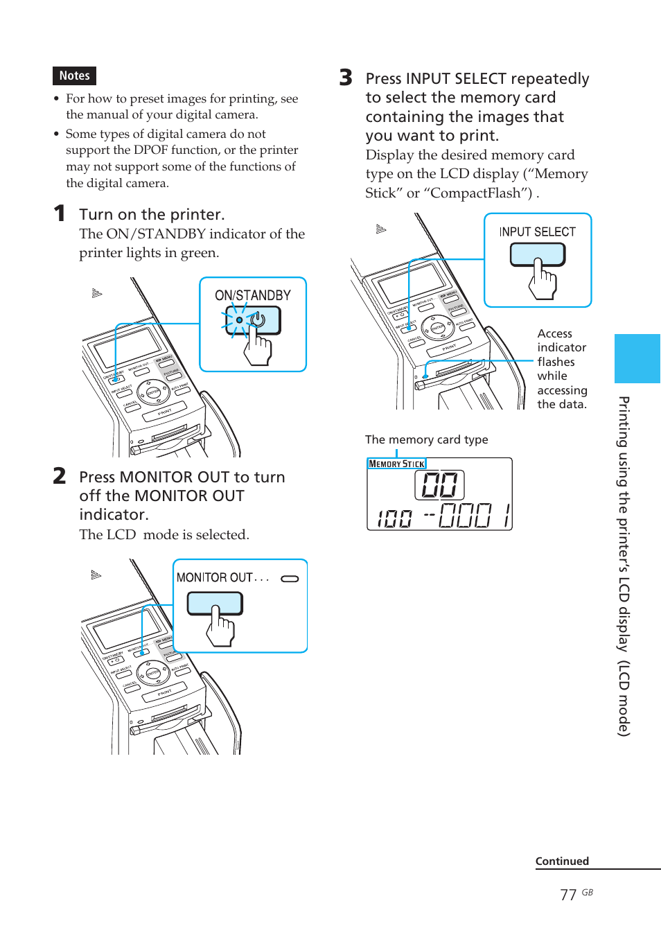 Sony DPP-EX50 User Manual | Page 77 / 144