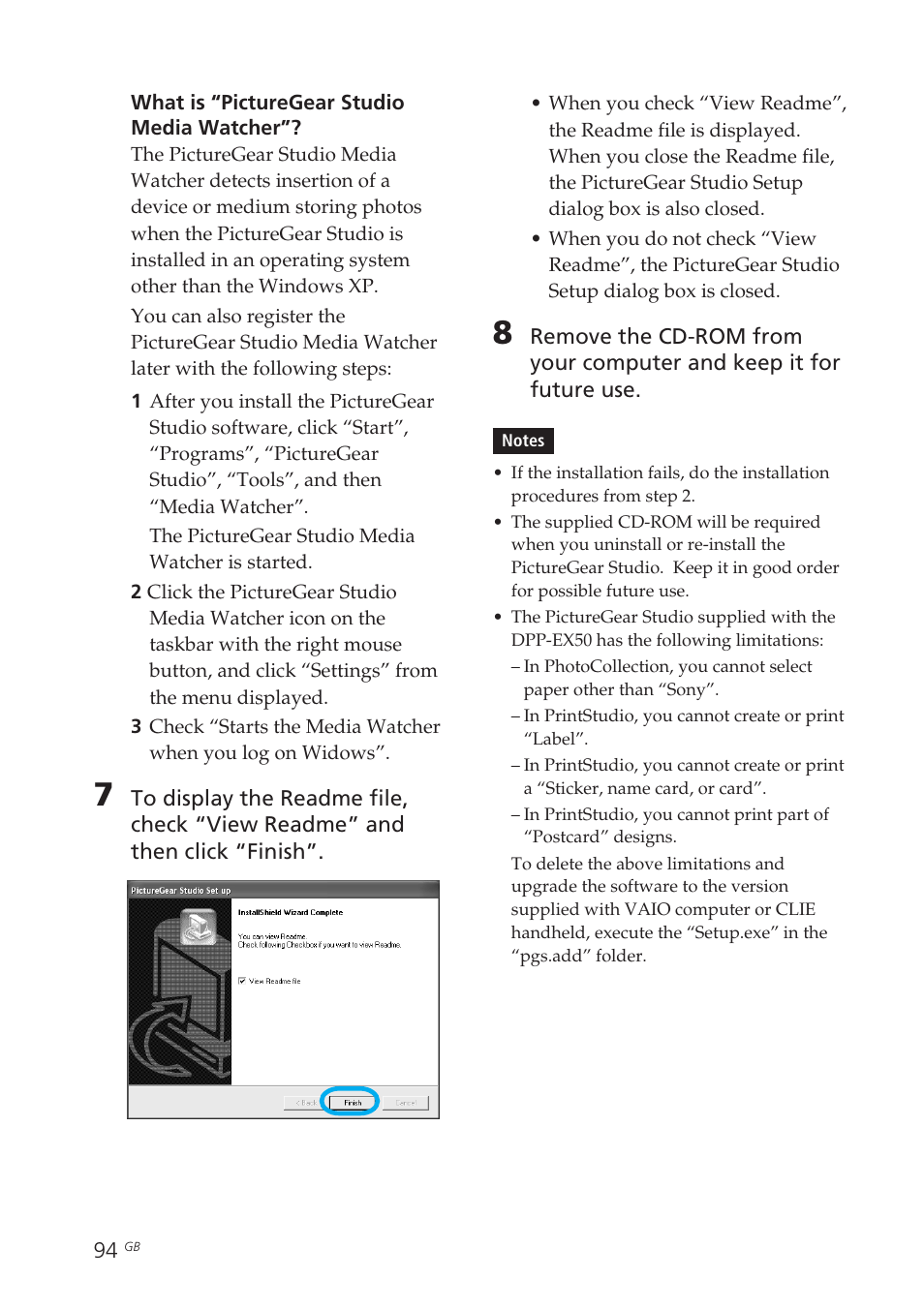 Sony DPP-EX50 User Manual | Page 94 / 144