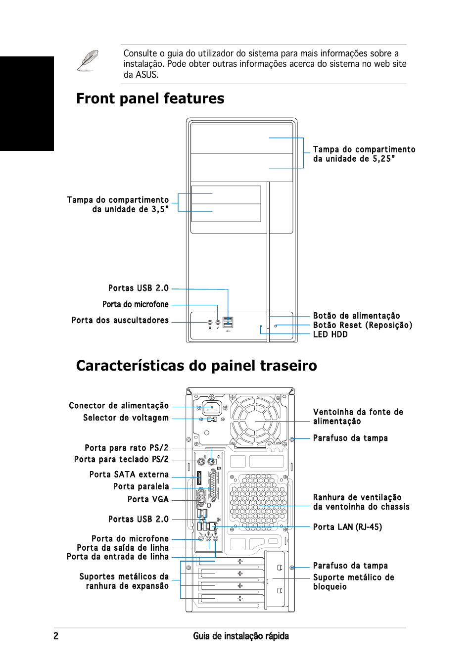 Português | Asus V2-PE2 User Manual | Page 50 / 80