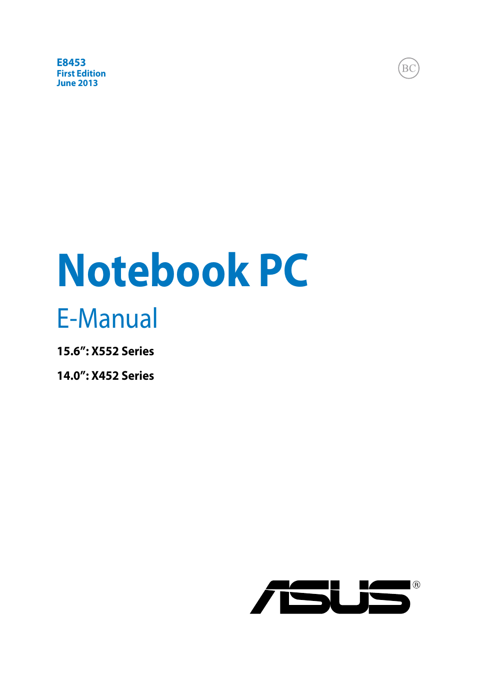 Asus Y482CP User Manual | 128 pages