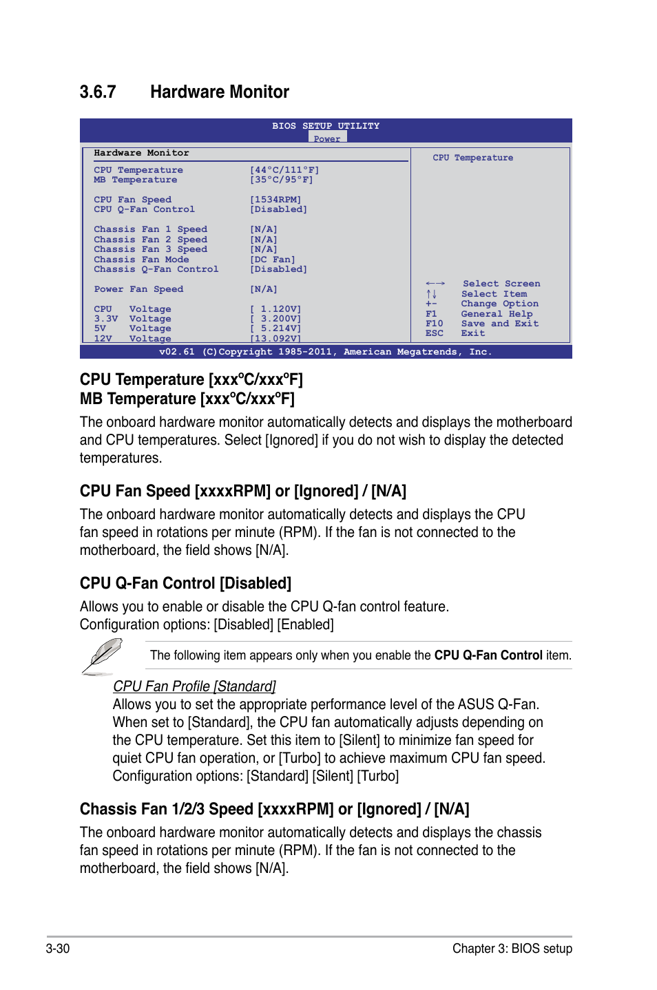 7 hardware monitor, Cpu q-fan control [disabled | Asus P6X58-E WS User Manual | Page 100 / 152