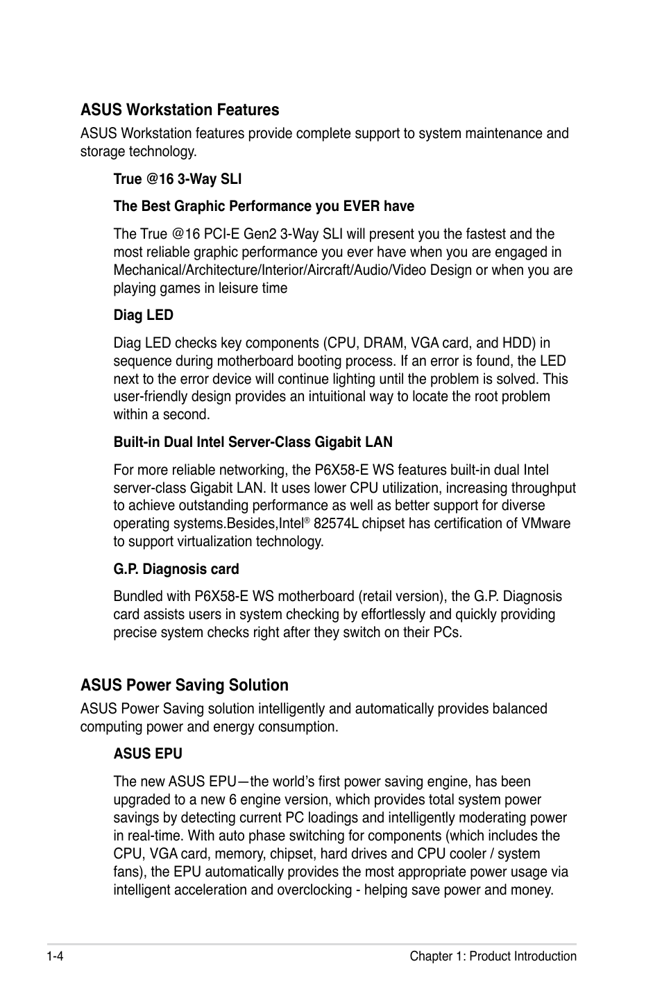 Asus P6X58-E WS User Manual | Page 20 / 152