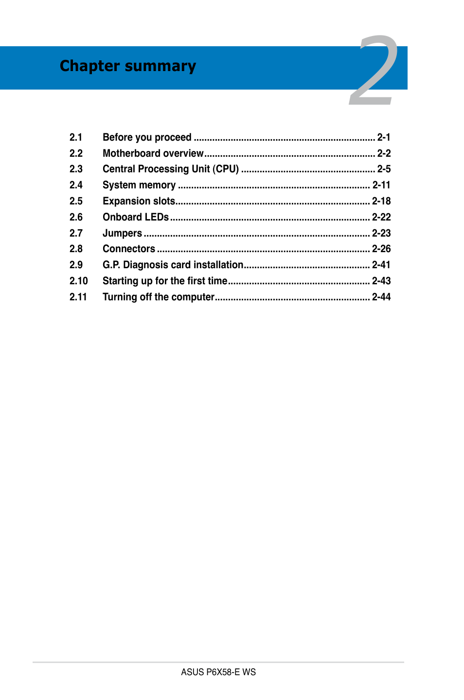 Asus P6X58-E WS User Manual | Page 24 / 152