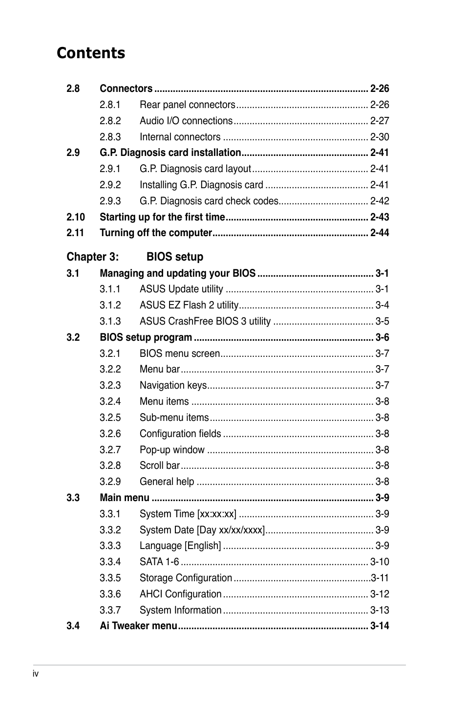 Asus P6X58-E WS User Manual | Page 4 / 152