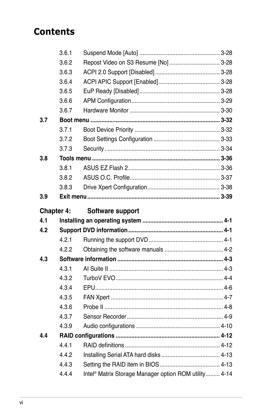 Asus P6X58-E WS User Manual | Page 6 / 152