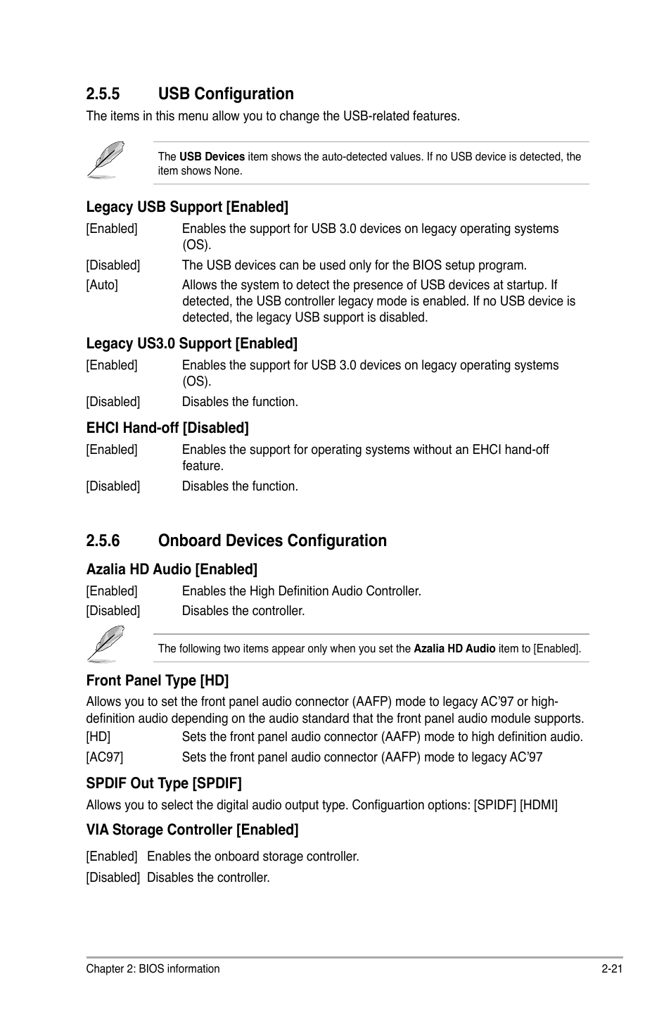 5 usb configuration, 6 onboard devices configuration | Asus P8H67-V User Manual | Page 67 / 78