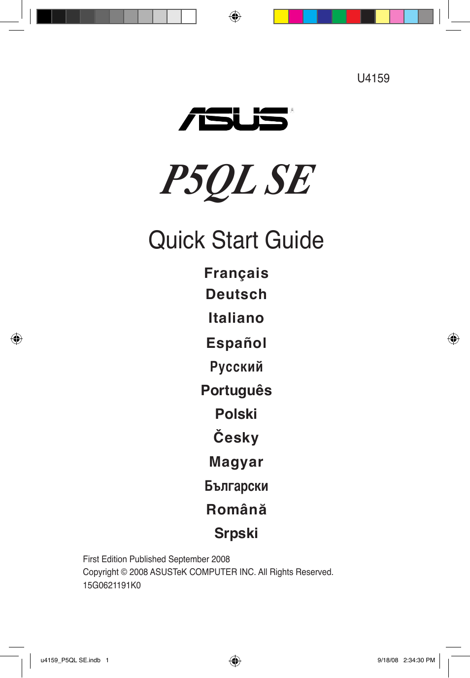 Asus P5QL SE User Manual | 38 pages