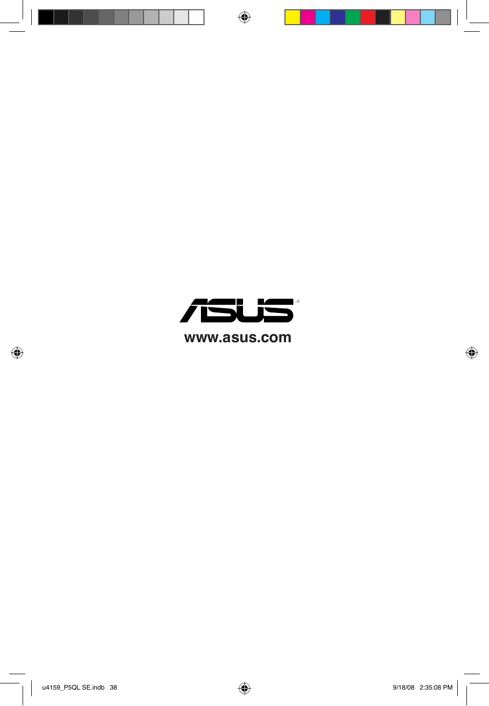 Asus P5QL SE User Manual | Page 38 / 38