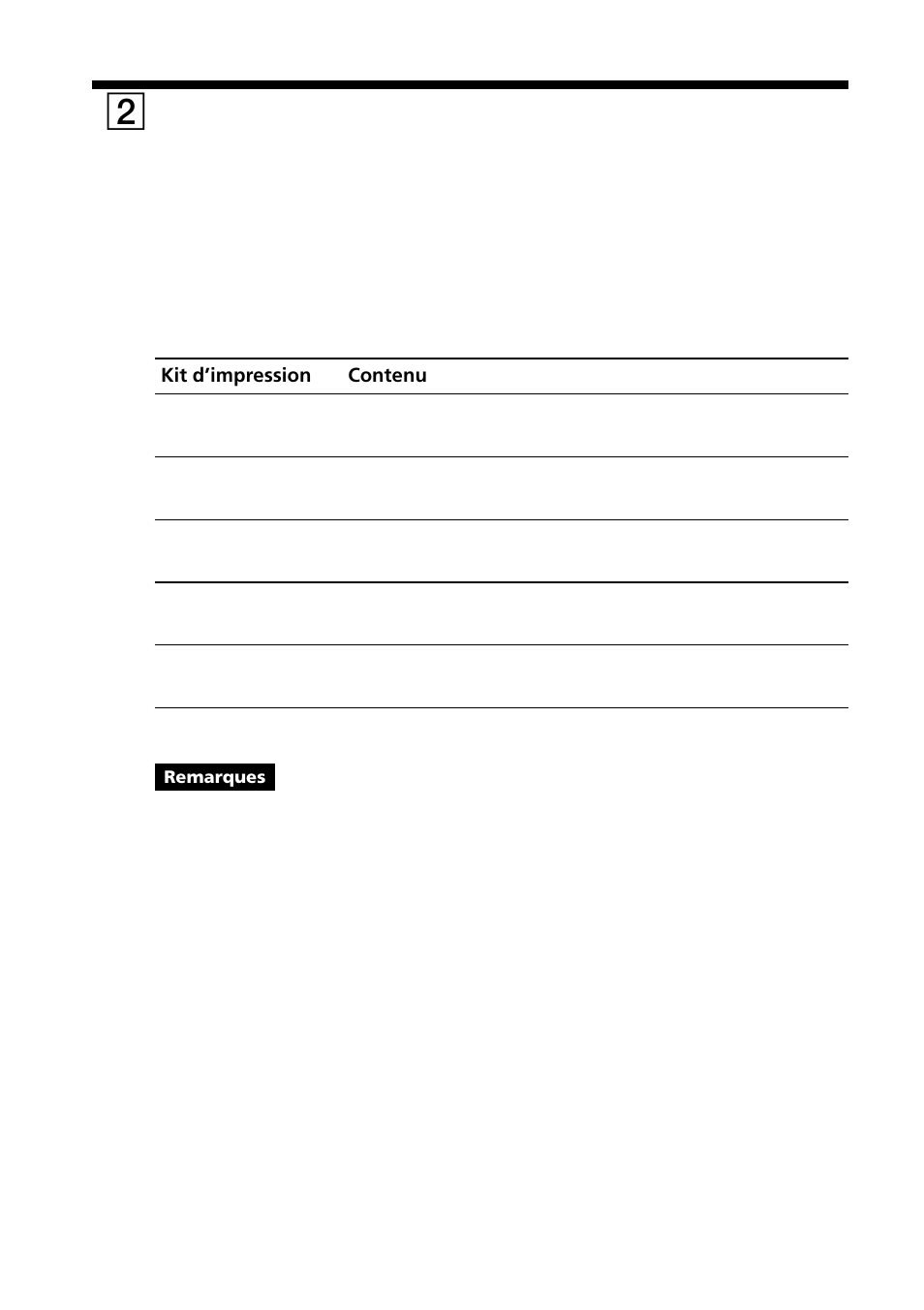 2 préparation du kit d’impression, Préparation du kit d’impression, 2préparation du kit d’impression | Sony DPP--SV77 User Manual | Page 112 / 283