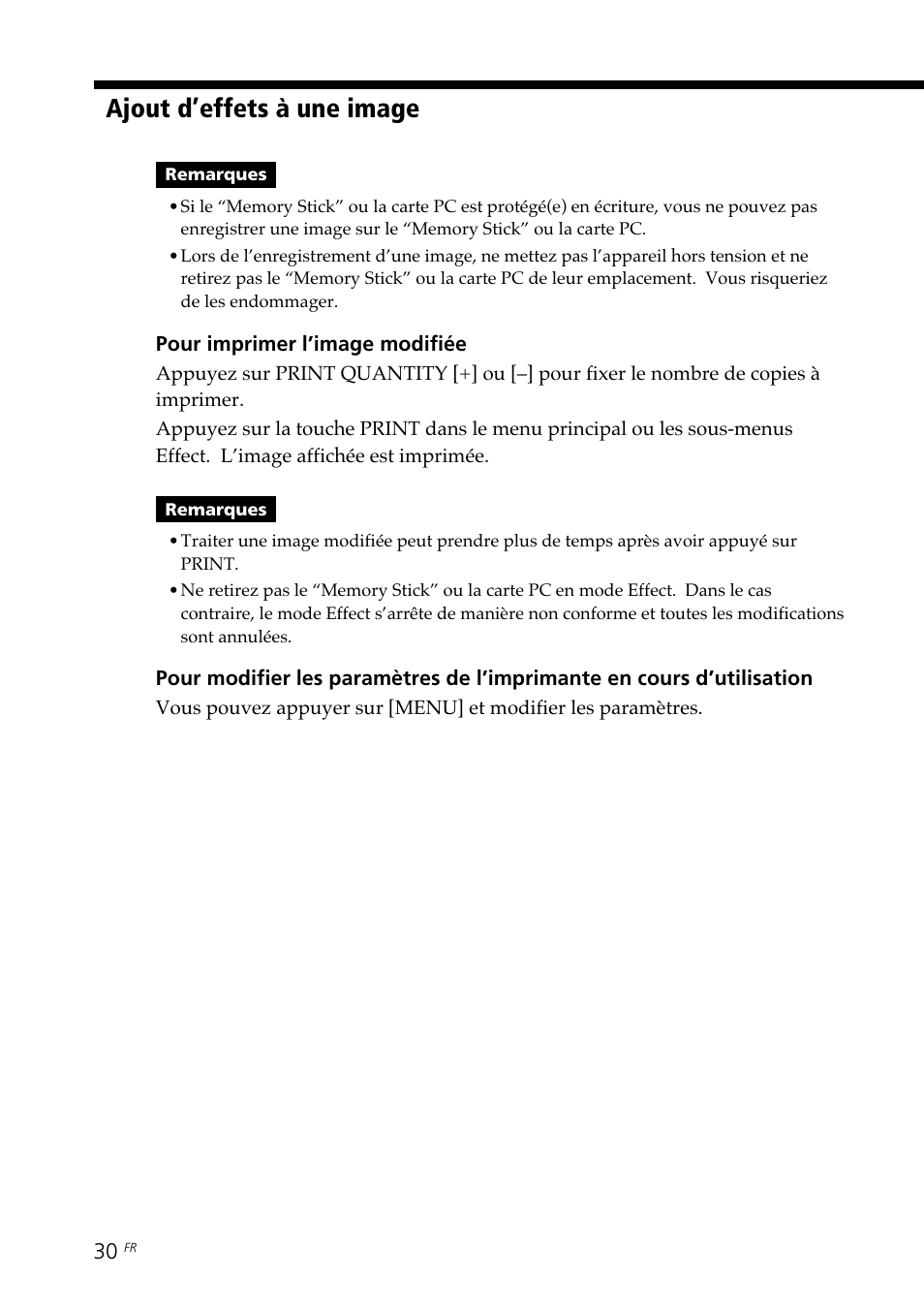 Ajout d’effets à une image | Sony DPP--SV77 User Manual | Page 124 / 283