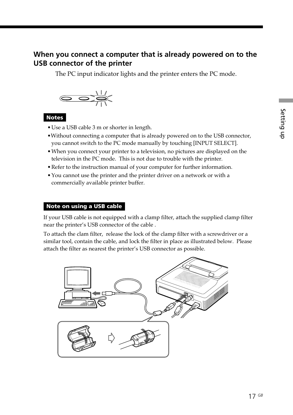 Input select, Pc input indicator | Sony DPP--SV77 User Manual | Page 17 / 283