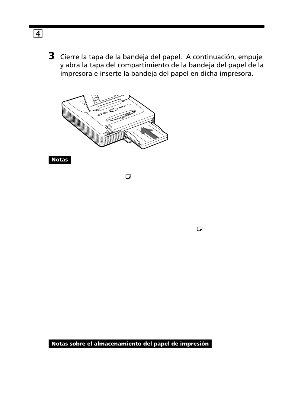 4inserción del papel de impresión | Sony DPP--SV77 User Manual | Page 210 / 283