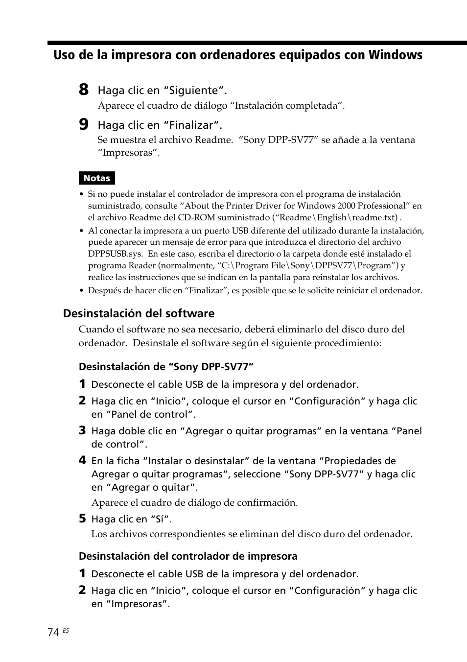 Sony DPP--SV77 User Manual | Page 262 / 283
