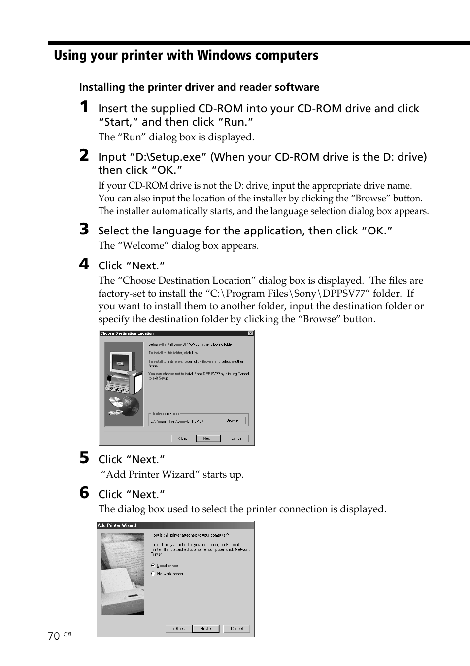 Sony DPP--SV77 User Manual | Page 70 / 283