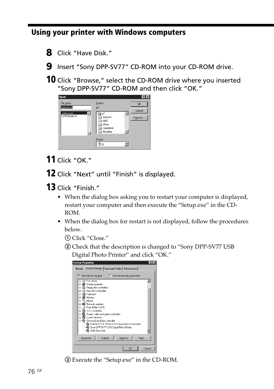 Sony DPP--SV77 User Manual | Page 76 / 283
