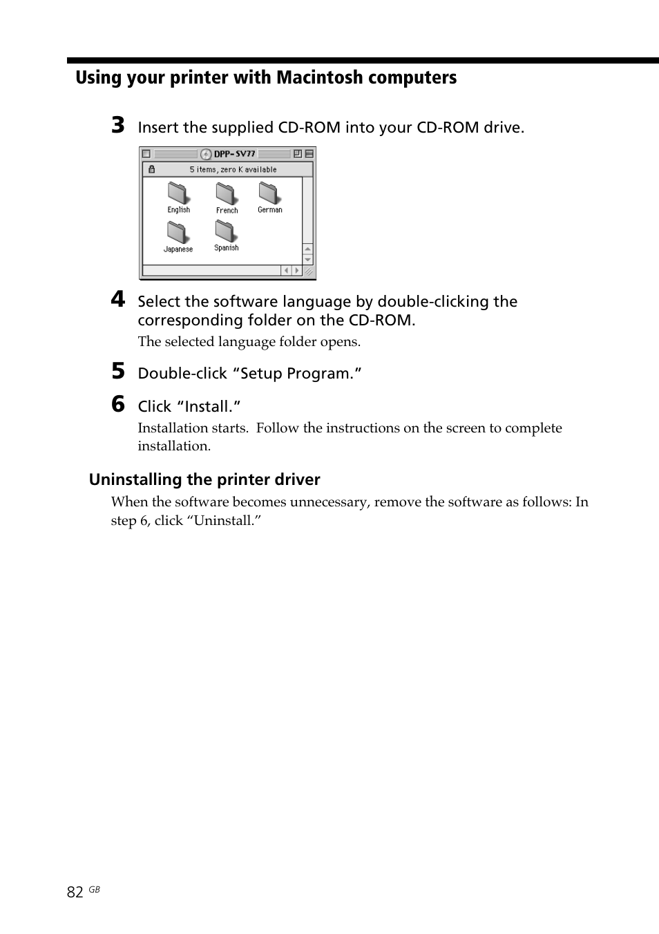 Sony DPP--SV77 User Manual | Page 82 / 283