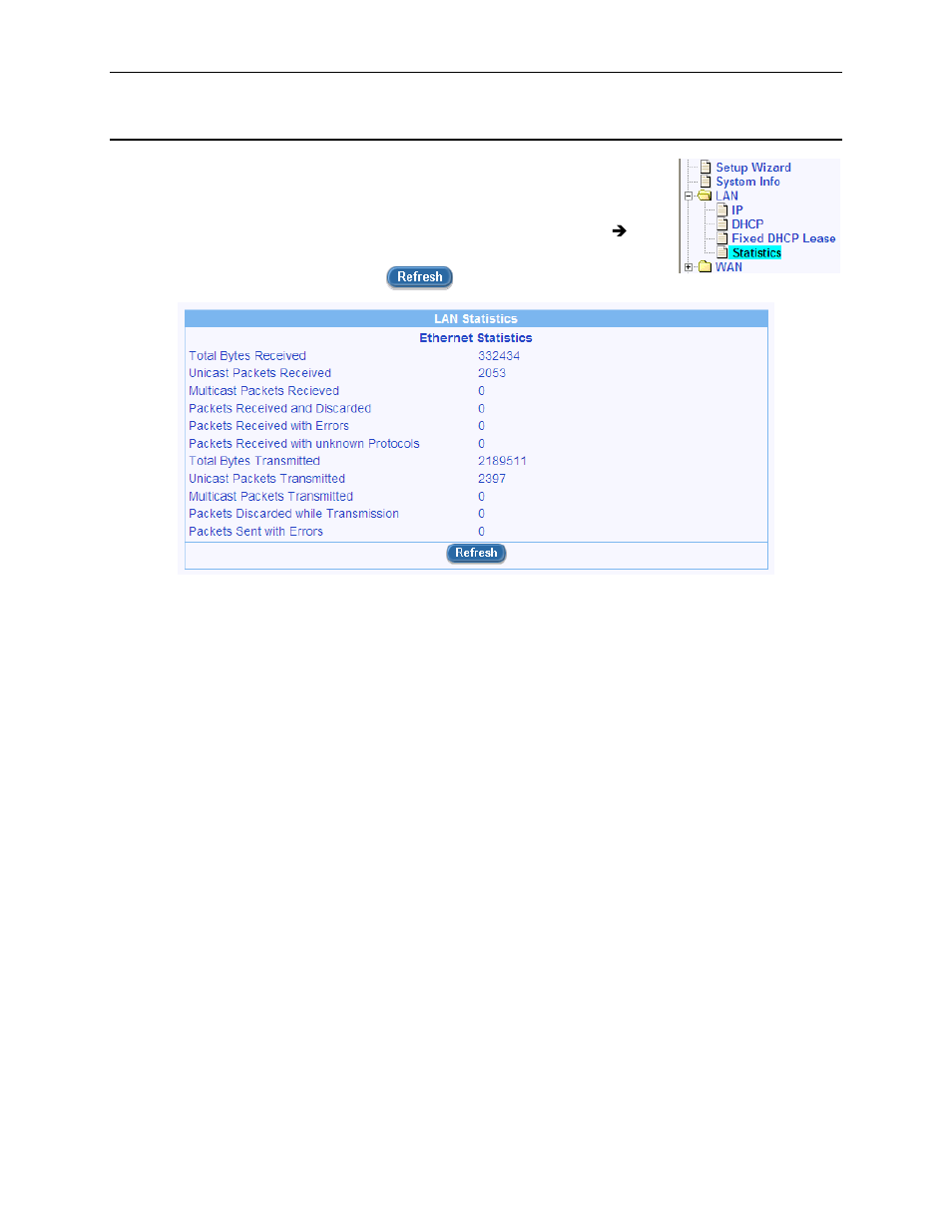 Viewing lan statistics, 4 viewing lan statistics | Asus RX3041H User Manual | Page 45 / 143