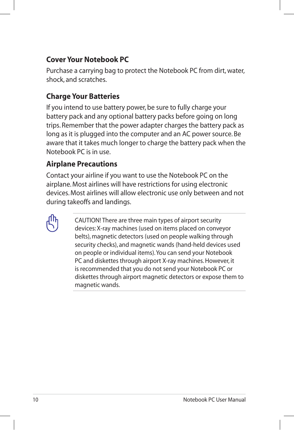 Asus U57A User Manual | Page 10 / 118