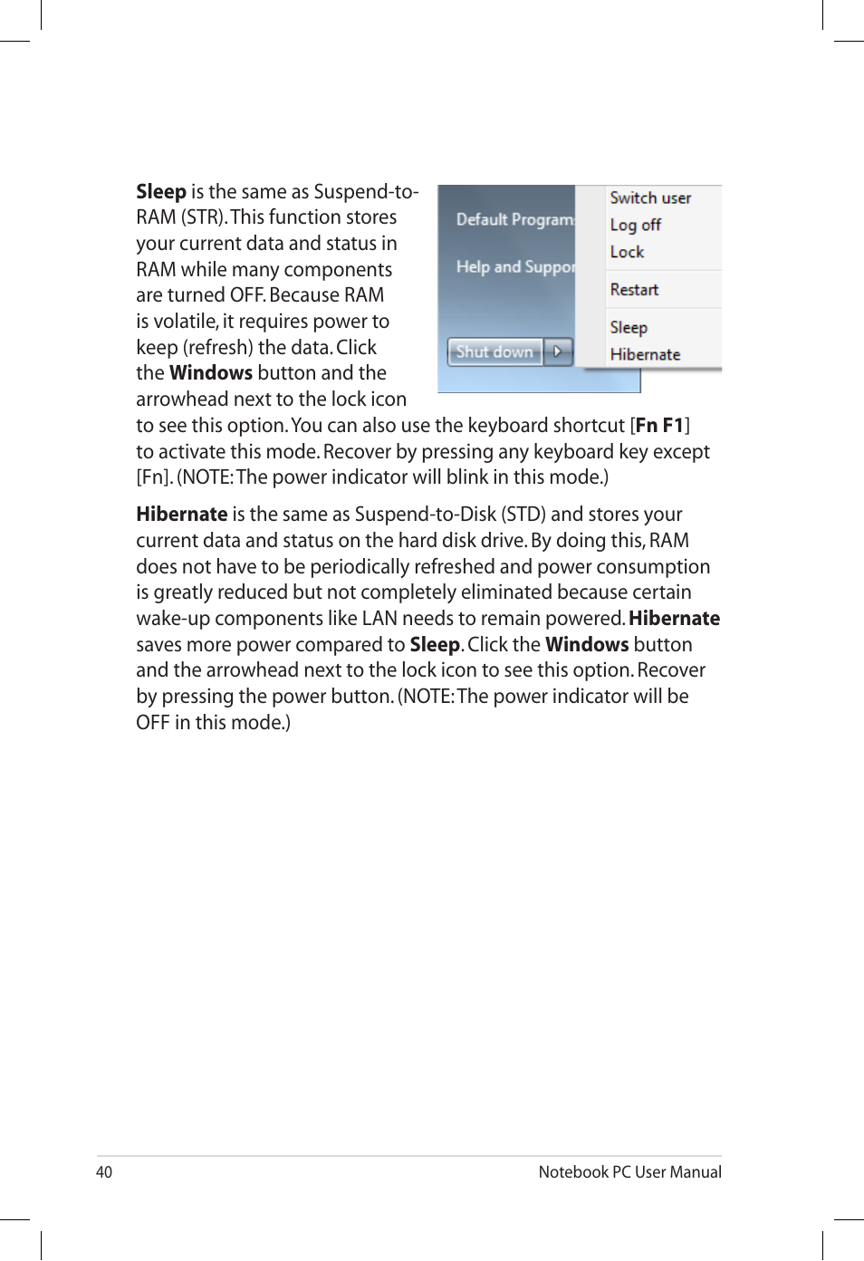 Asus U57A User Manual | Page 40 / 118