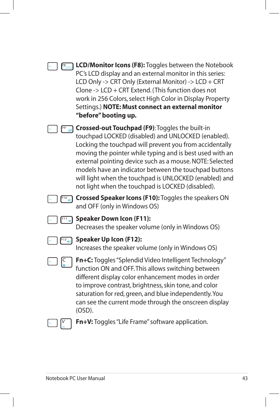 Asus U57A User Manual | Page 43 / 118