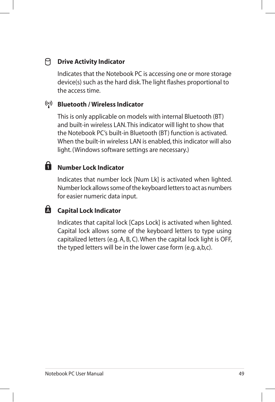 Asus U57A User Manual | Page 49 / 118