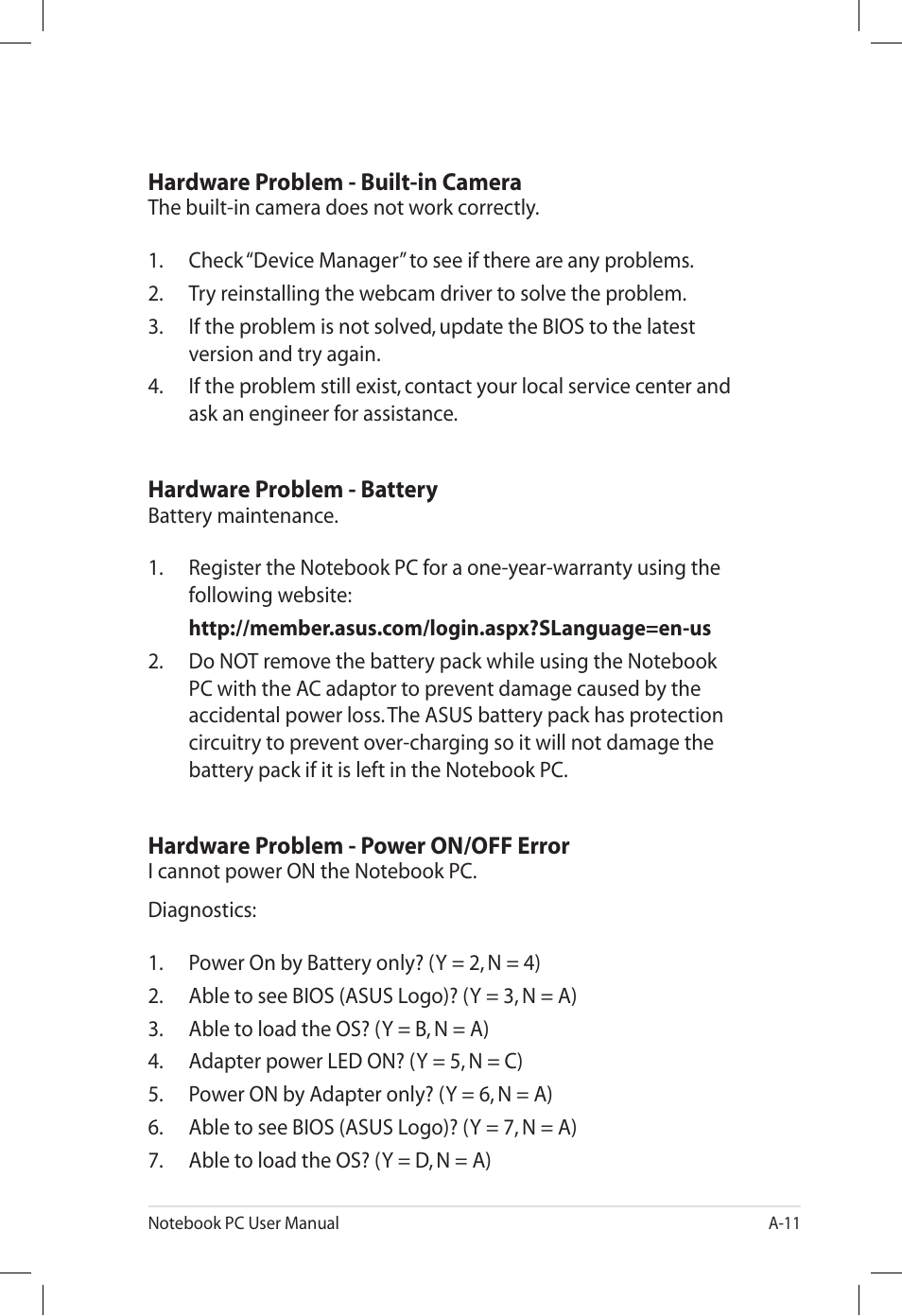 Asus U57A User Manual | Page 87 / 118