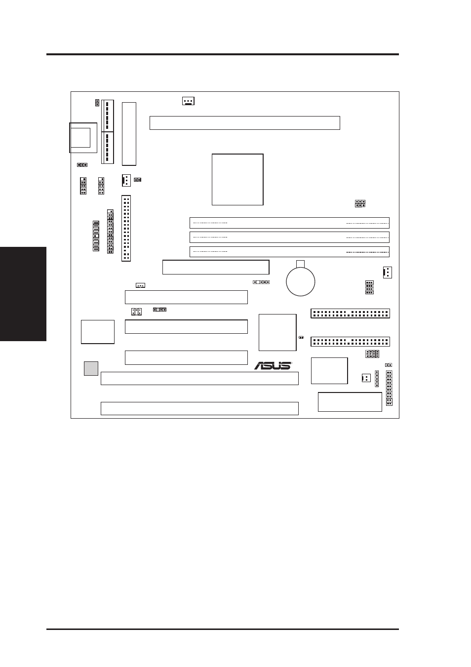 Iii. hardware setup, Layout of the asus p2-99b motherboard, Intel 440zx agpset | Slot 1, Intel piix4e pciset, Asus asic, P2-99b | Asus P2-99B User Manual | Page 12 / 96