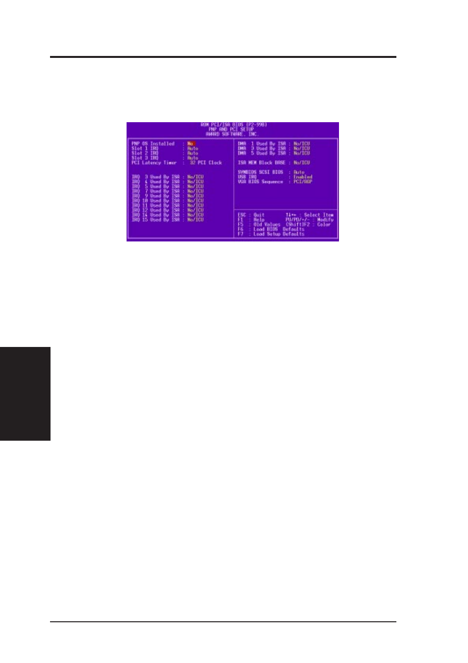 Iv. bios setup, Pnp and pci setup | Asus P2-99B User Manual | Page 54 / 96