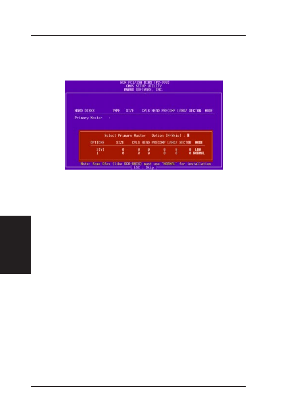Iv. bios setup, Ide hdd auto detection | Asus P2-99B User Manual | Page 58 / 96