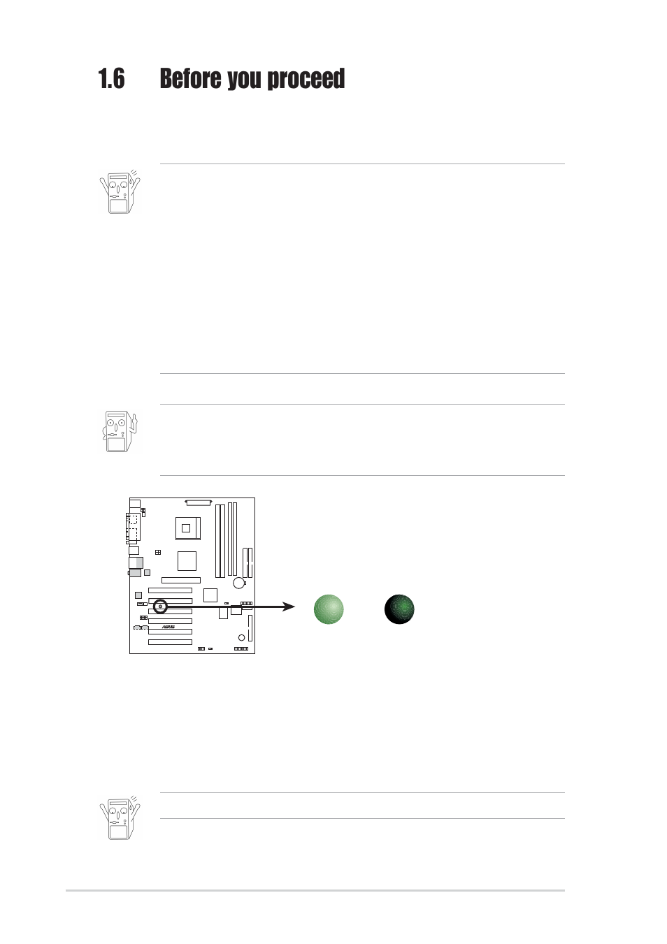 6 before you proceed, 8 chapter 1: product introduction | Asus P4S533-X User Manual | Page 18 / 64