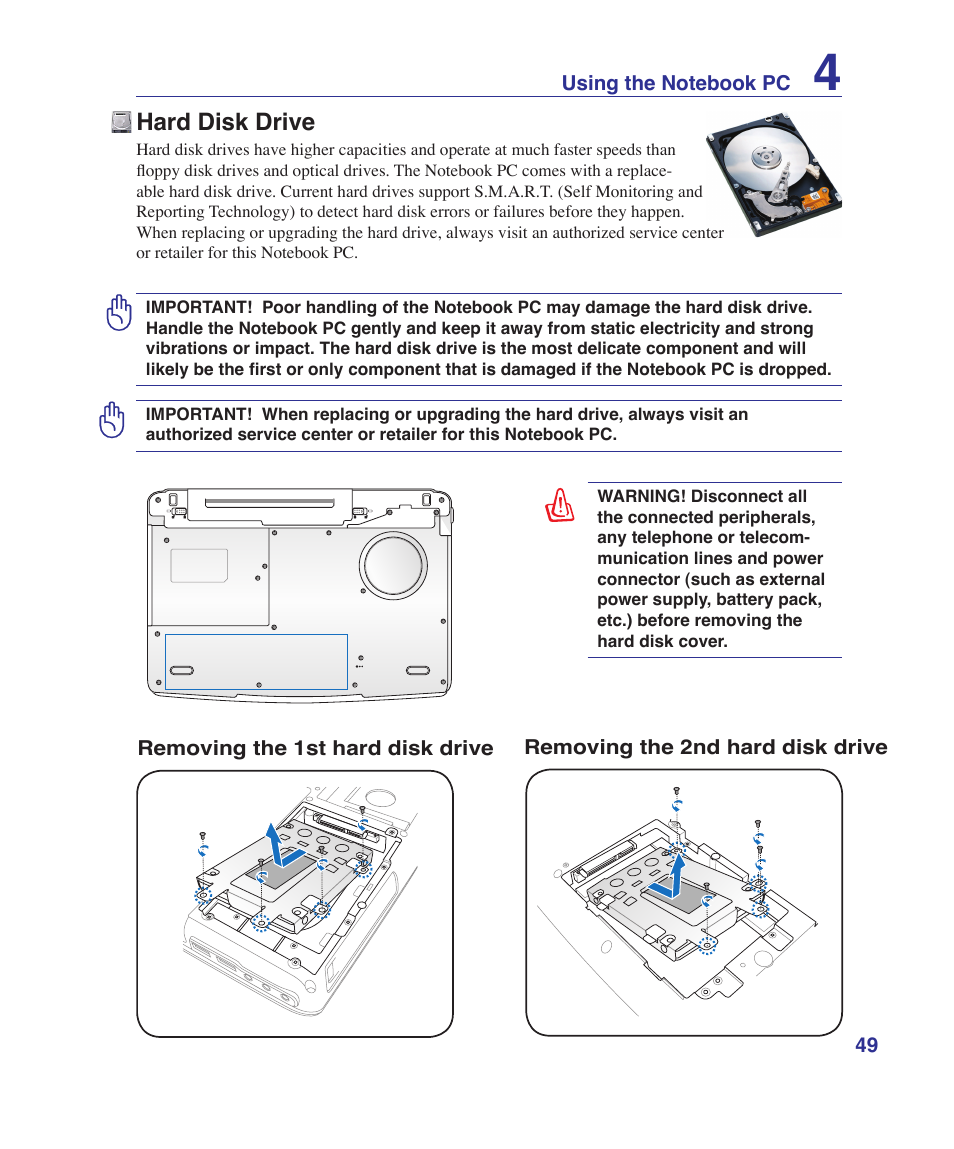 Hard disk drive | Asus VX5 User Manual | Page 49 / 94