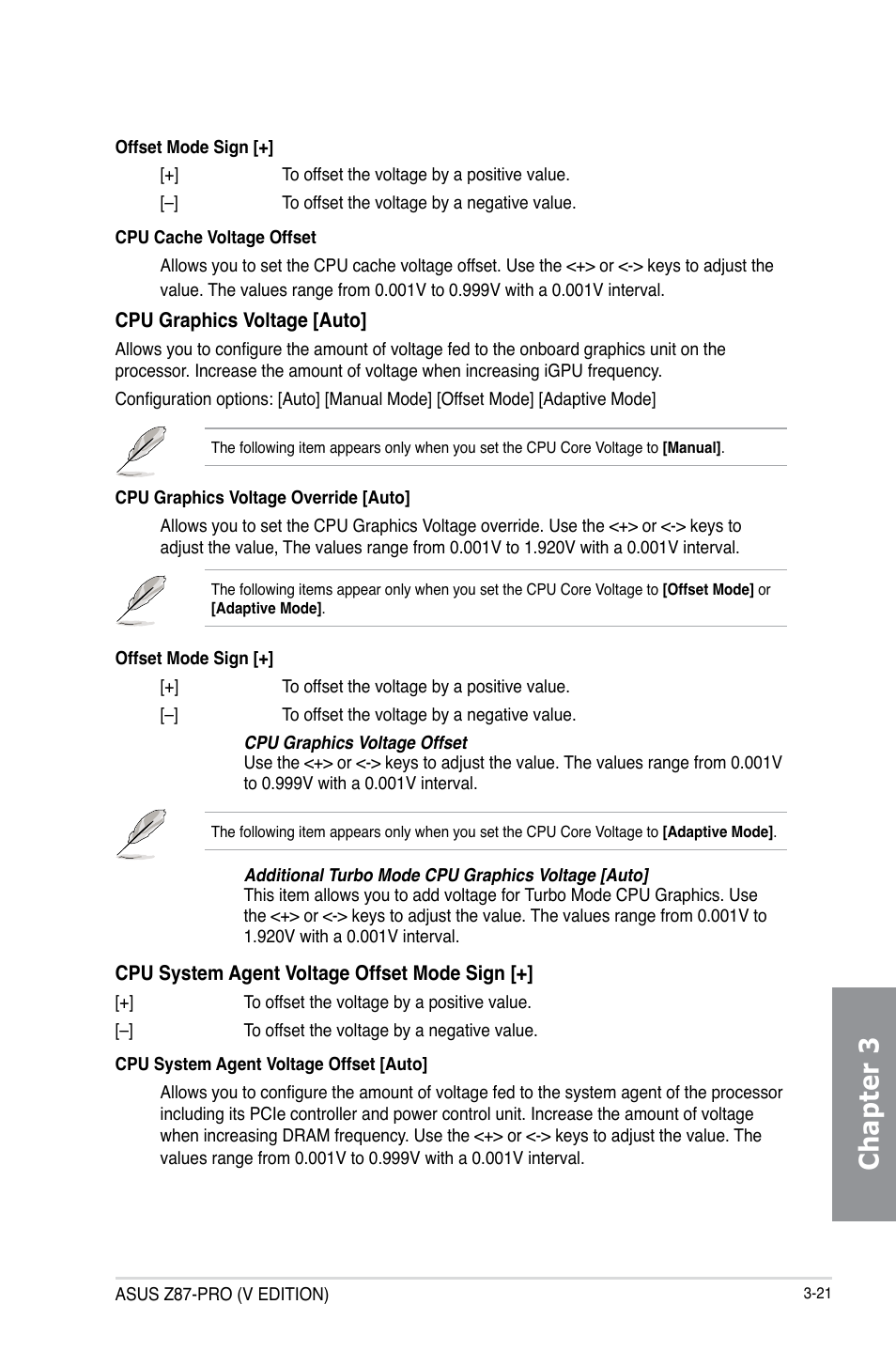 Chapter 3 | Asus Z87-PRO(V EDITION) User Manual | Page 101 / 172