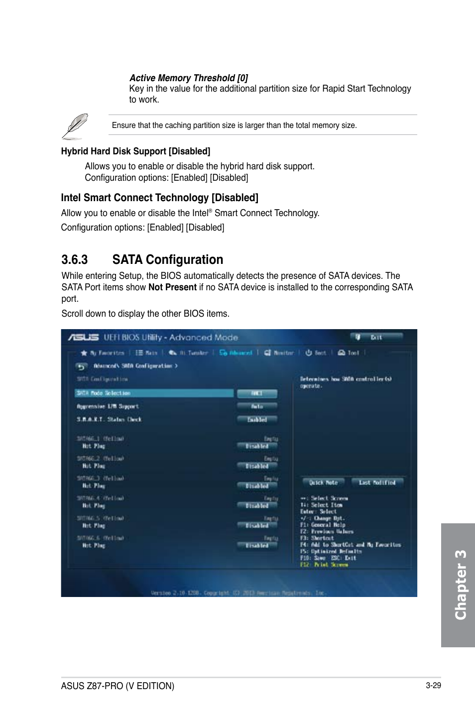 Chapter 3, 3 sata configuration | Asus Z87-PRO(V EDITION) User Manual | Page 109 / 172