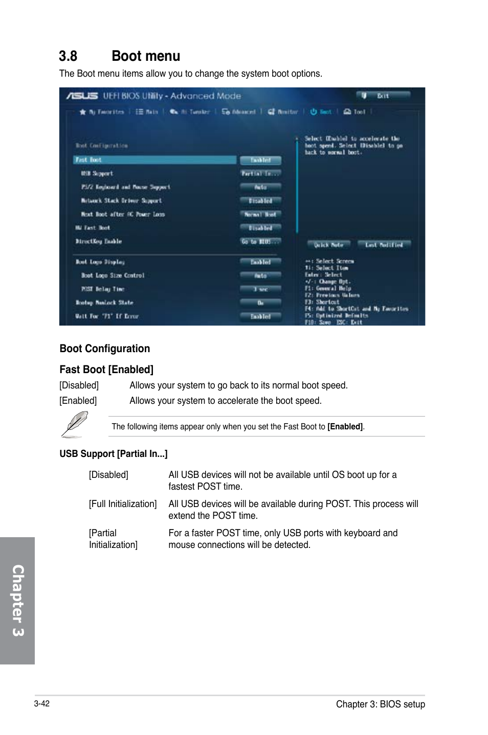 Chapter 3 3.8 boot menu | Asus Z87-PRO(V EDITION) User Manual | Page 122 / 172