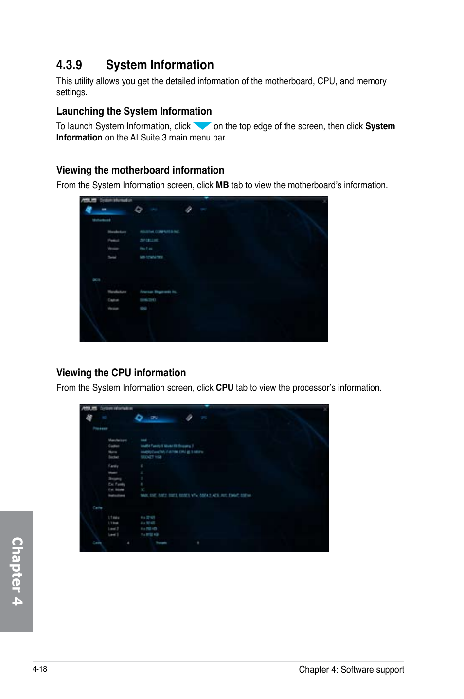 Chapter 4, 9 system information | Asus Z87-PRO(V EDITION) User Manual | Page 154 / 172