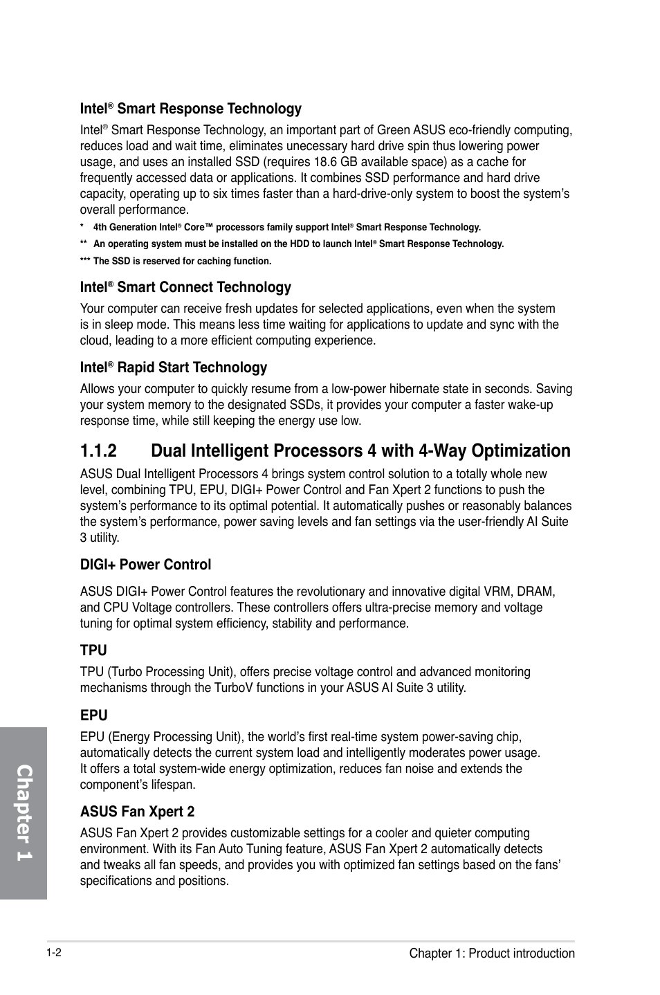 Chapter 1 | Asus Z87-PRO(V EDITION) User Manual | Page 18 / 172